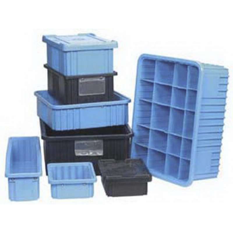 Dissipative Flat Insert Tote Box Cover for TB91000BAS Series Tote Boxes, Blue